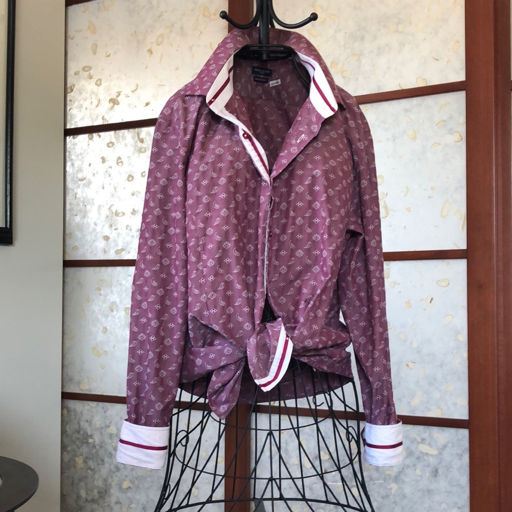 Rosso Milano Italy shirt - light rose burgundy (Sz. men's XL - 16.5)